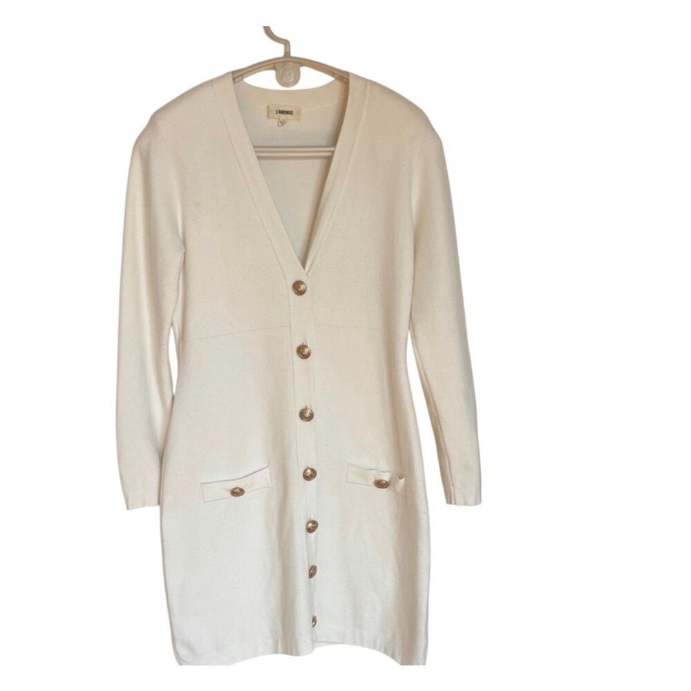 L'AGENCE Cream Cardigan Sweater